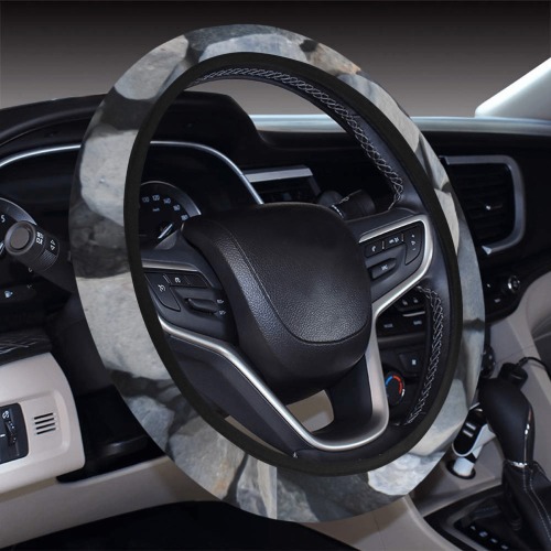 Gravel Steering Wheel Cover with Elastic Edge