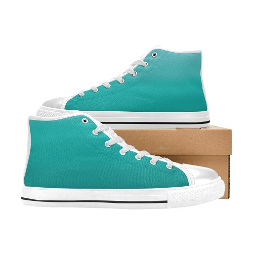 green sp High Top Canvas Shoes for Kid (Model 017)