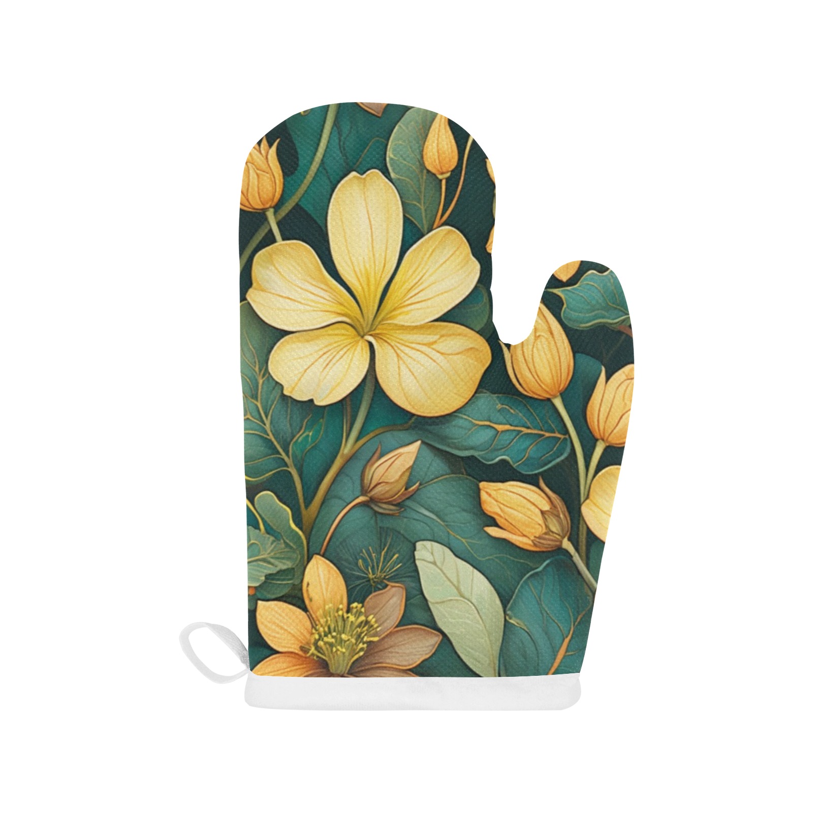 Fabulous Florals 7 Linen Oven Mitt (One Piece)