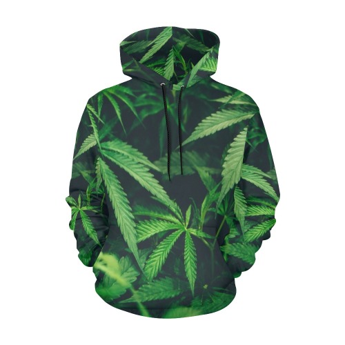 Hemp All Over Print Hoodie for Men (USA Size) (Model H13)