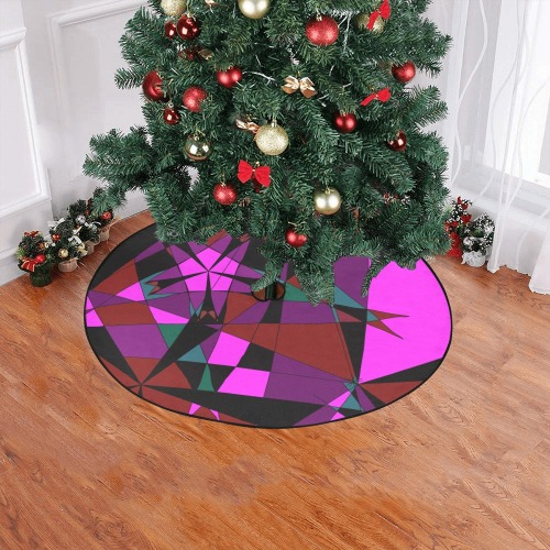 Abstract #13 2020 Christmas Tree Skirt 47" x 47"