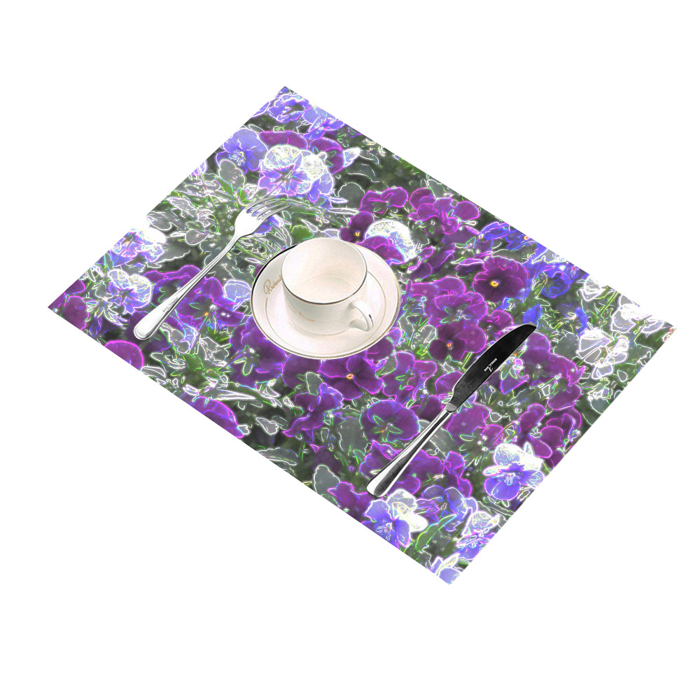 Field Of Purple Flowers 8420 Placemat 14’’ x 19’’ (Set of 6)
