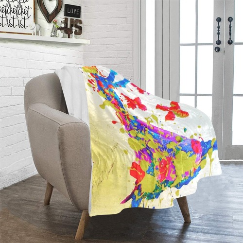 fly away abstract woman Ultra-Soft Micro Fleece Blanket 32"x48"