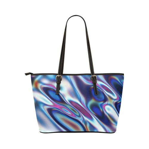 Ripples Leather Tote Bag/Small (Model 1651)