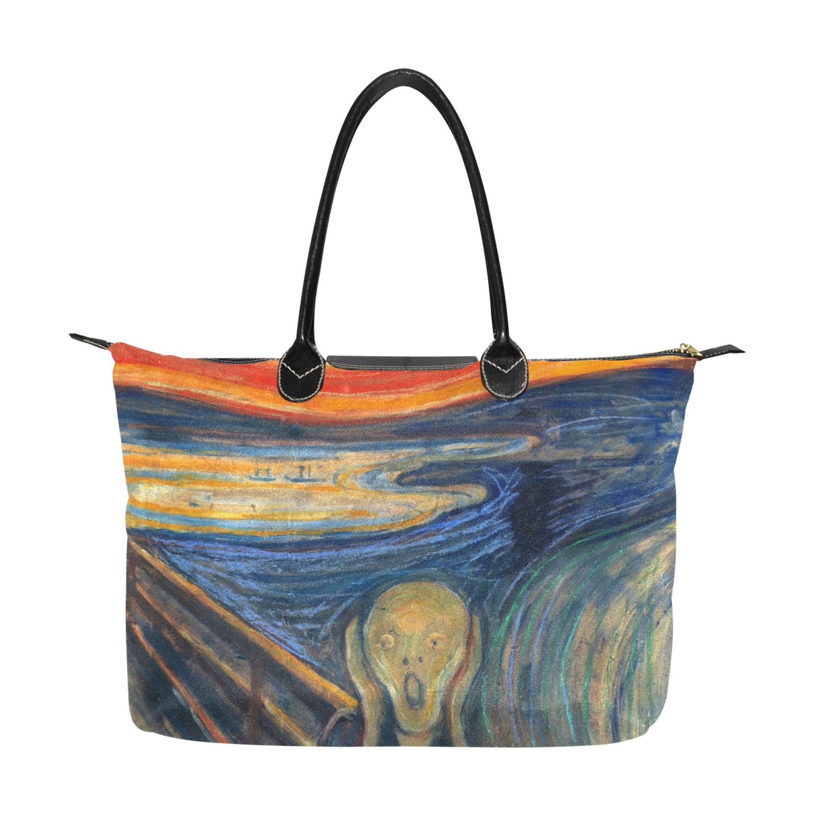 Edvard Munch-The scream Single-Shoulder Lady Handbag (Model 1714)