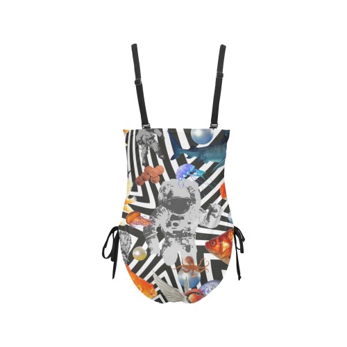 POINT OF ENTRY 2 Drawstring Side One-Piece Swimsuit (Model S14)