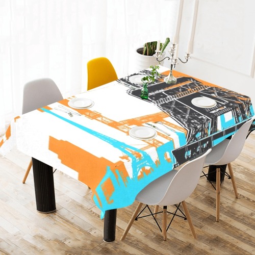 WE BUILT THIS CITY PARIS Cotton Linen Tablecloth 60"x120"