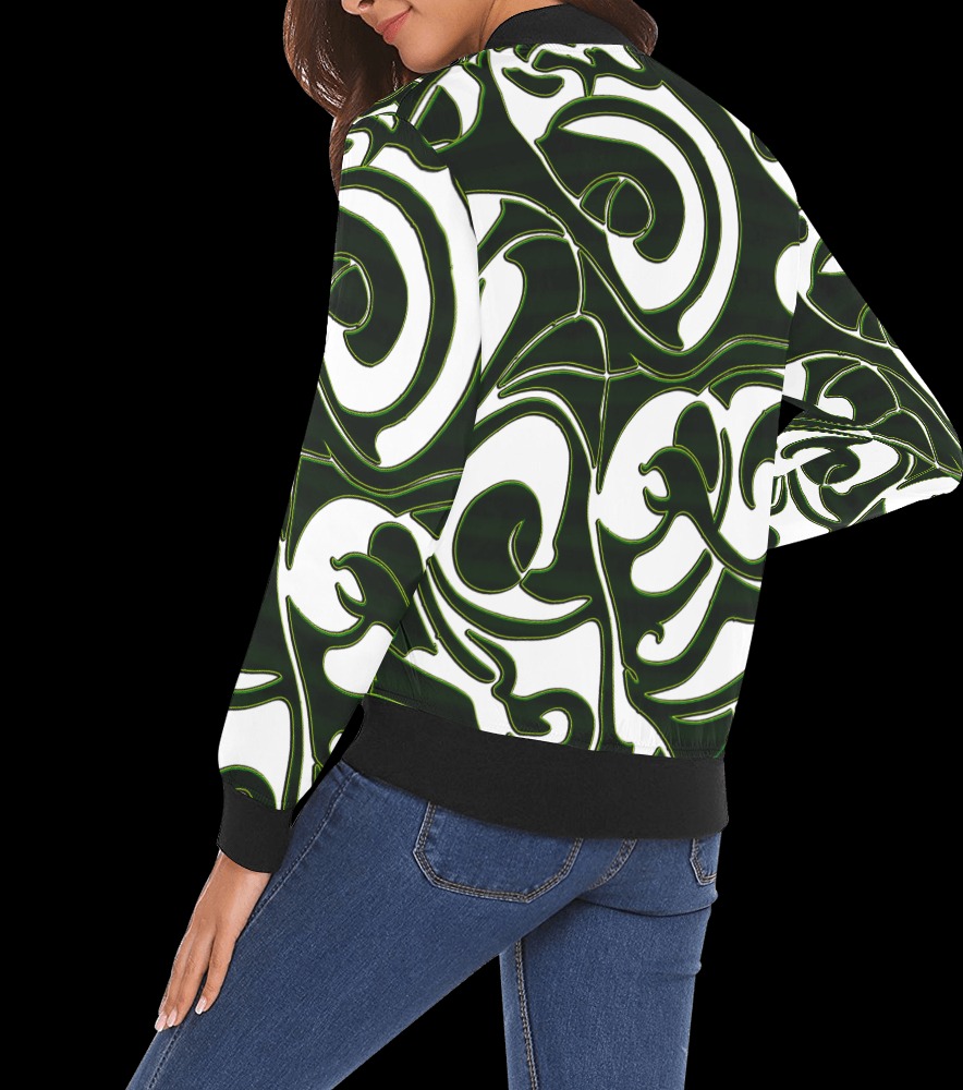 Celtic 4 All Over Print Bomber Jacket for Women (Model H19)