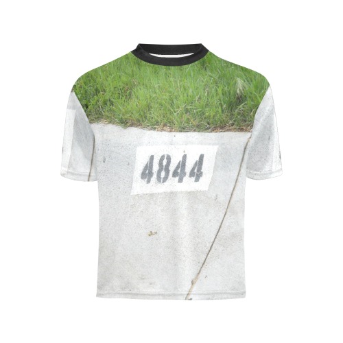 Street Number 4844 with black collar Big Boys' All Over Print Crew Neck T-Shirt (Model T40-2)