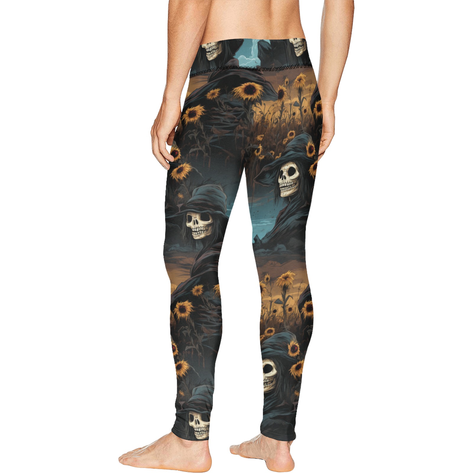 Death And Wildflowers Men's All Over Print Leggings (Model L38)