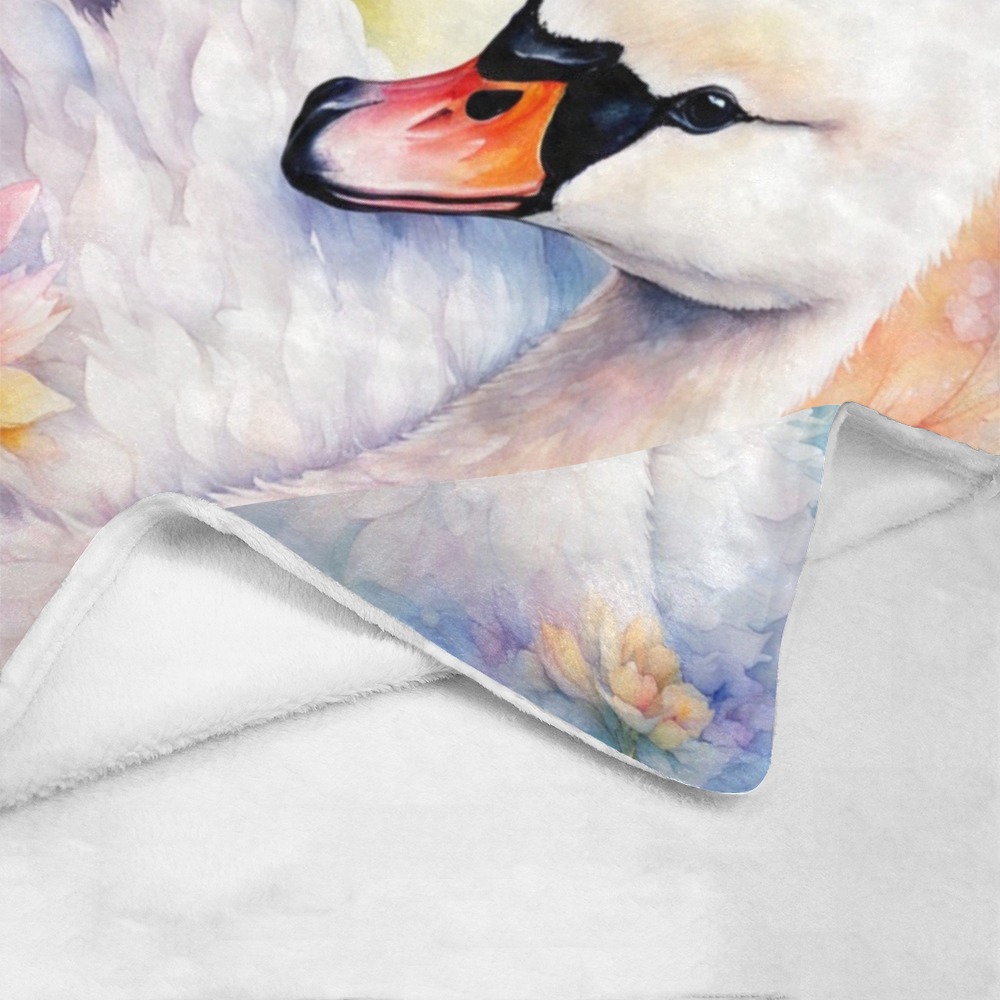Rainbow Birds Swan 3 Ultra-Soft Micro Fleece Blanket 60"x80"