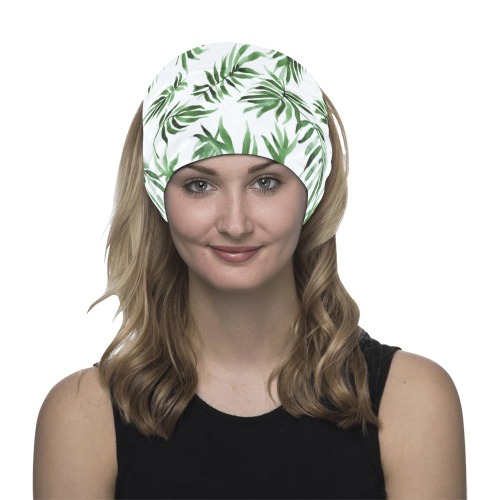 Watercolor_green_leaf Multifunctional Headwear