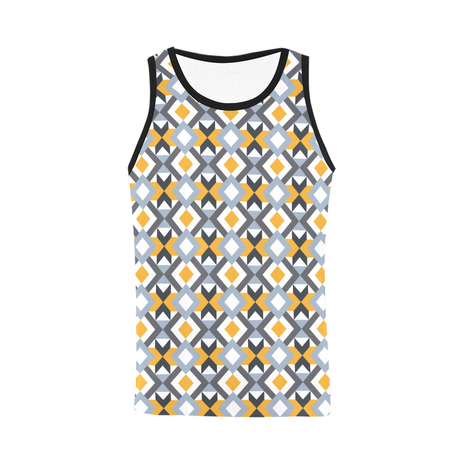 Retro Angles Abstract Geometric Pattern All Over Print Tank Top for Men (Model T43)