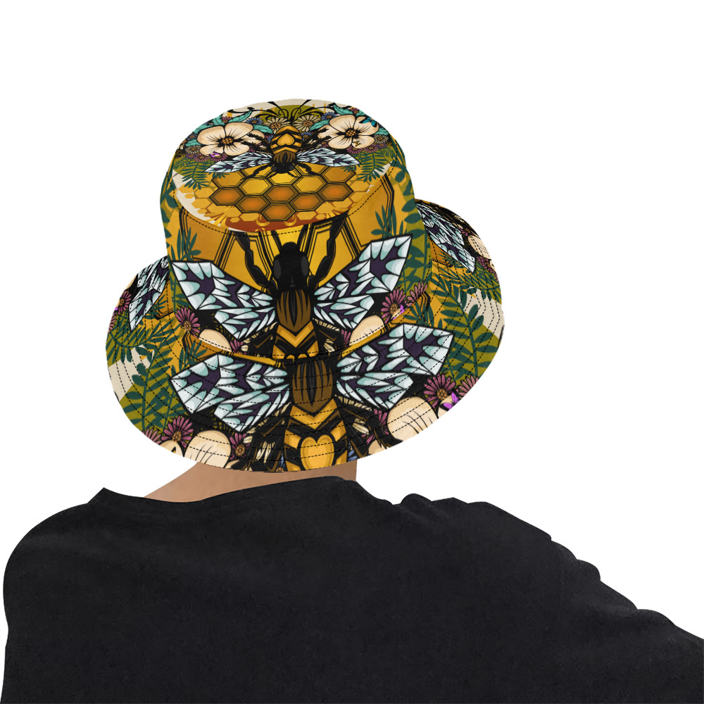 Queen Of Bees All Over Print Bucket Hat for Men