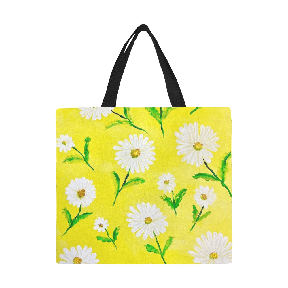 Daisy All Over Print Canvas Tote Bag/Large (Model 1699)