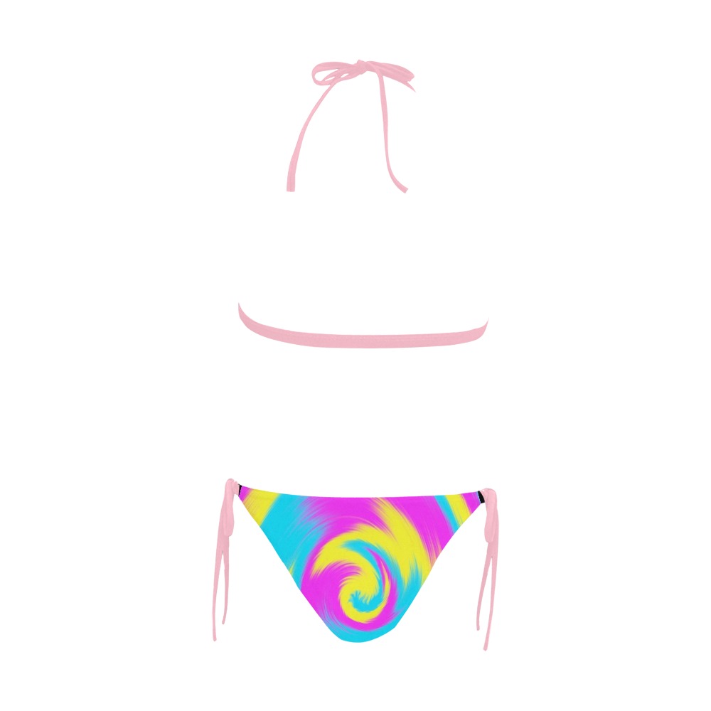 bikini color Buckle Front Halter Bikini Swimsuit (Model S08)