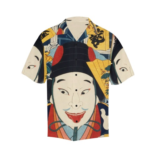 Japanese Actor Hawaiian Shirt with Merged Design (Model T58)