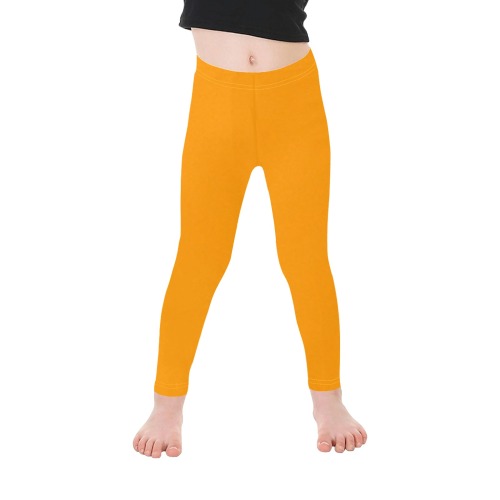orange Kid's Ankle Length Leggings (Model L06)