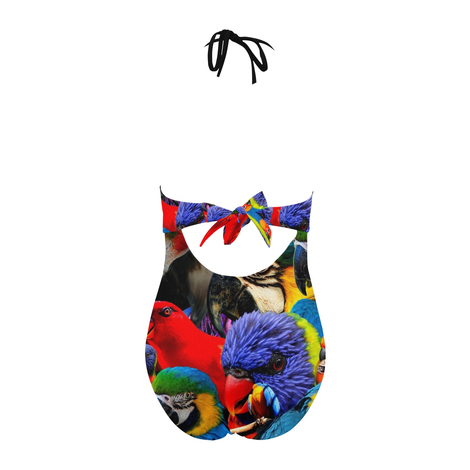 PARROTS Backless Hollow Out Bow Tie Swimsuit (Model S17)