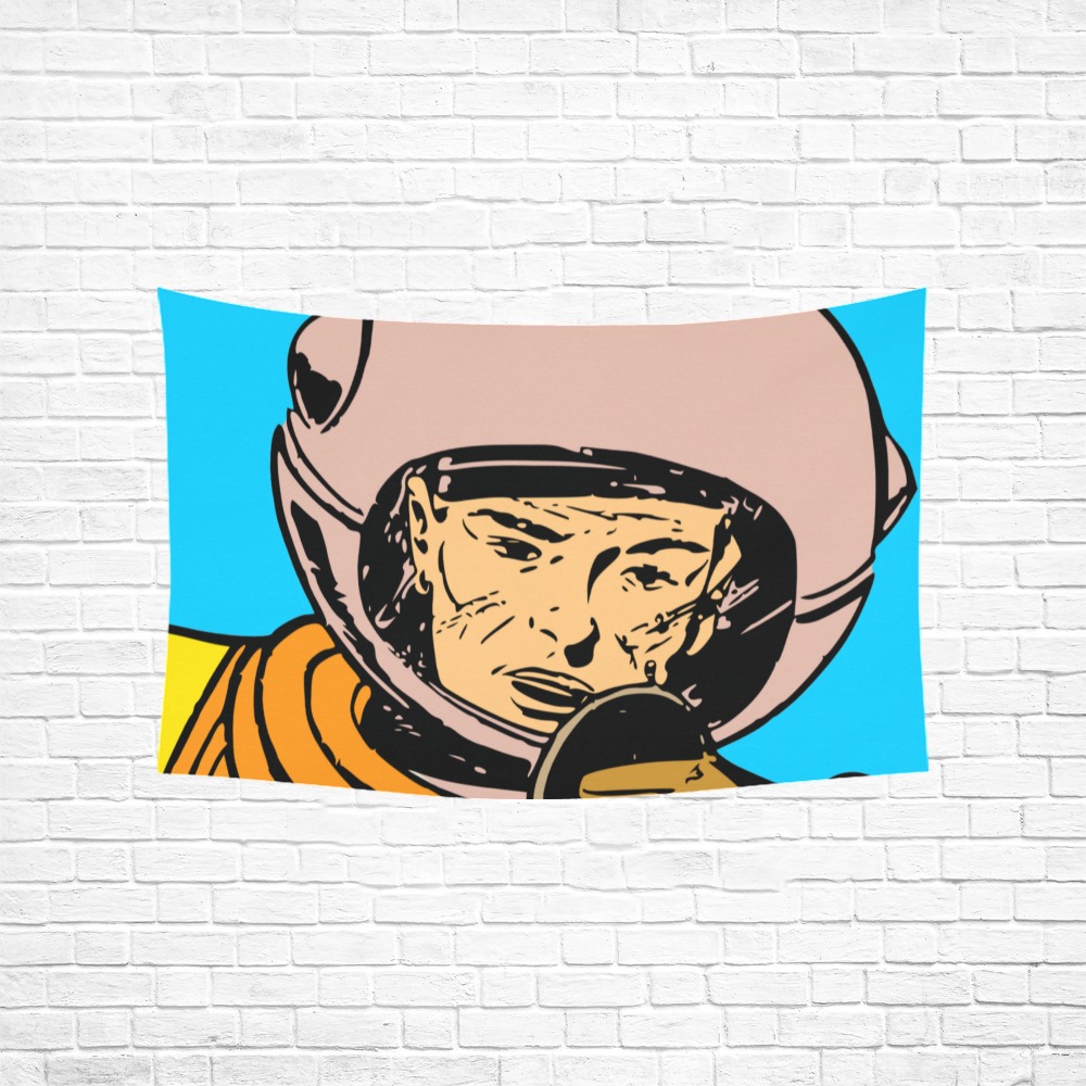 astronaut Polyester Peach Skin Wall Tapestry 60"x 40"