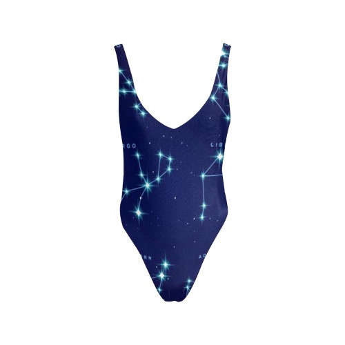 Constellations Sexy Low Back One-Piece Swimsuit (Model S09)