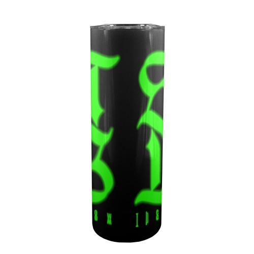 SHIT Show Green Tumbler 20oz Tall Skinny Tumbler with Lid and Straw