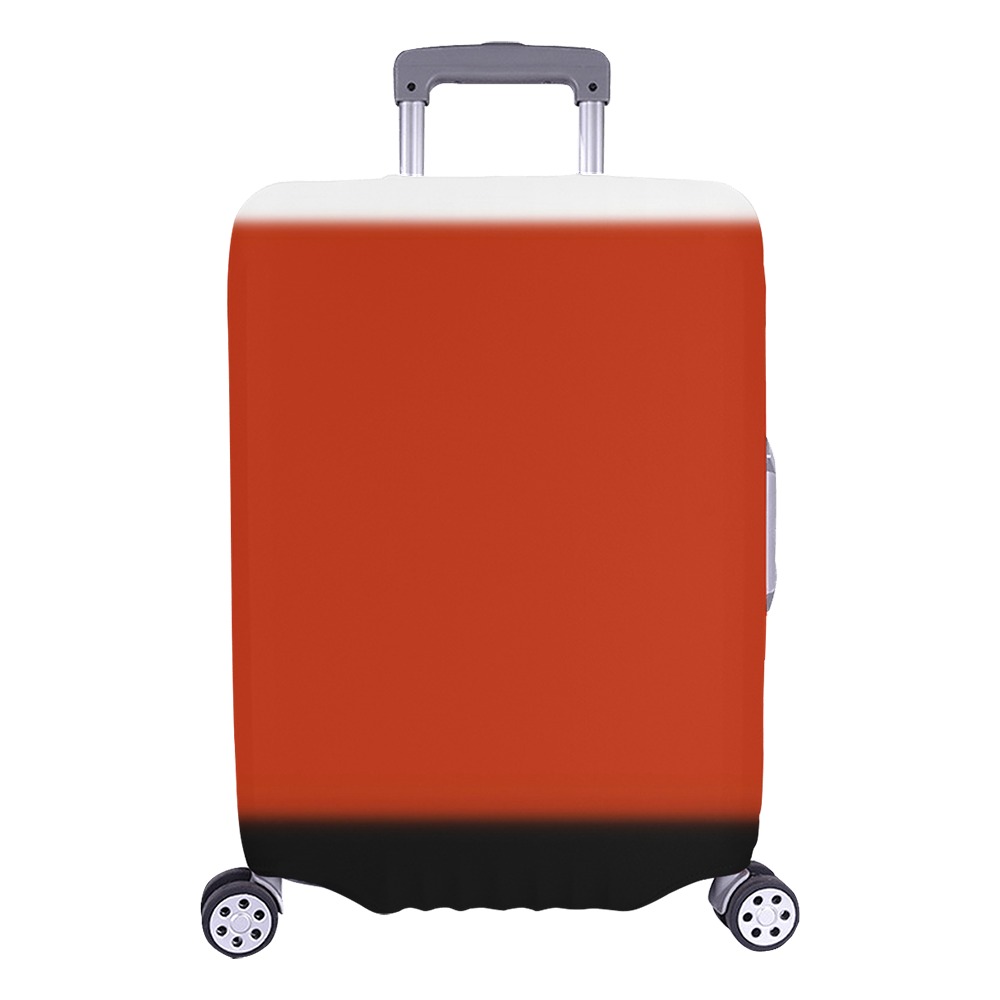 White, Red and Black Ombre Luggage Cover/Large 26"-28"
