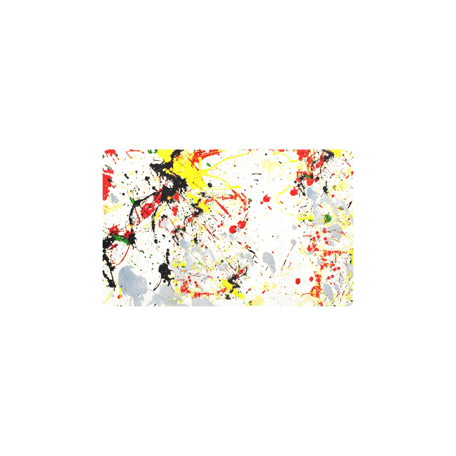 Yellow Paint Splatter Kitchen Mat 28"x17"