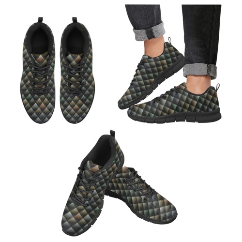 snake skin Men's Breathable Running Shoes (Model 055)