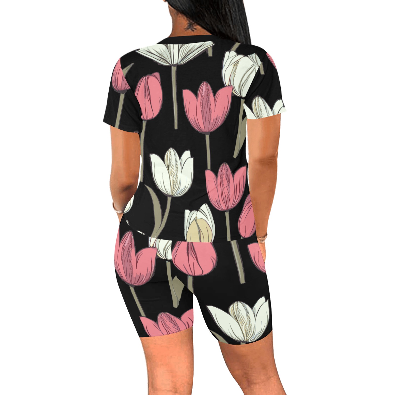 Floral Women's Short Yoga Set