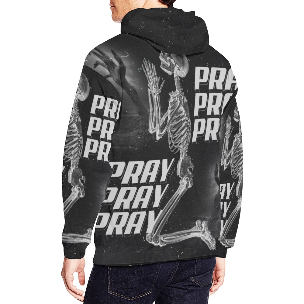 Pray to the lord All Over Print Hoodie for Men (USA Size) (Model H13)