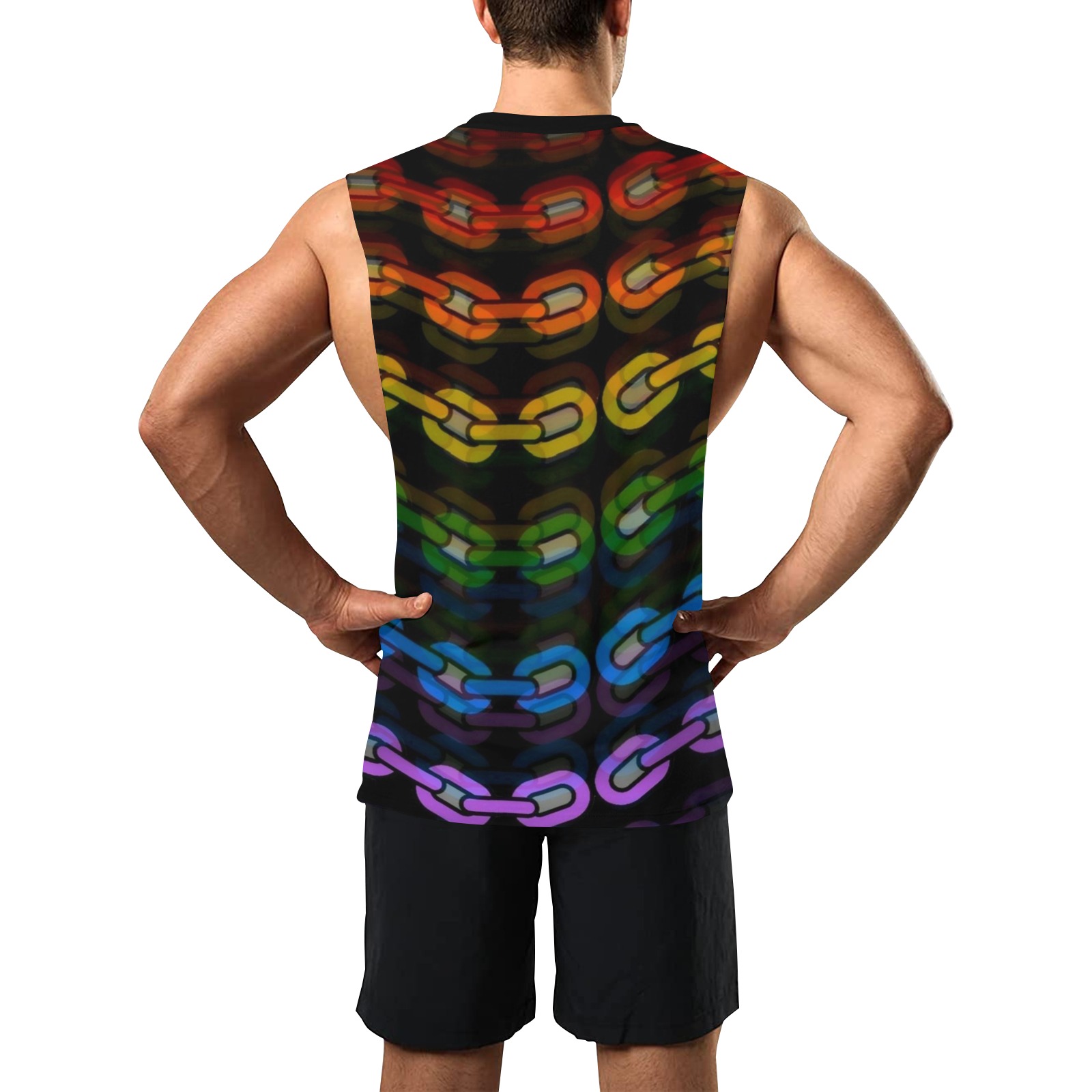 Pride Chains by  Fetishworld Men's Open Sides Workout Tank Top (Model T72)