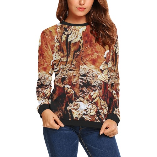 Armalanikai crewneck designer art sweat shirt All Over Print Crewneck Sweatshirt for Women (Model H18)