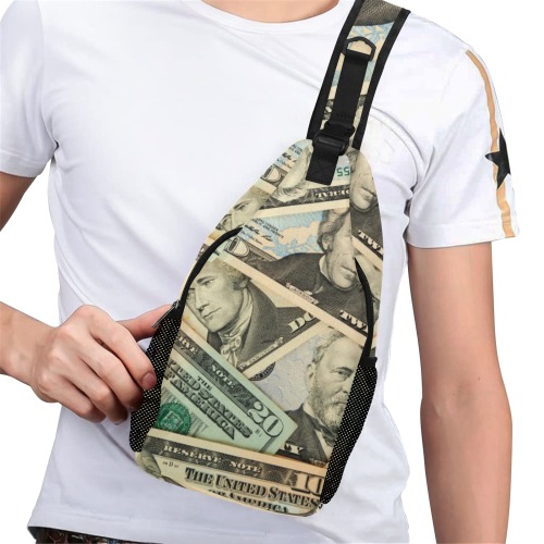 US PAPER CURRENCY Men's Casual Chest Bag (Model 1729)