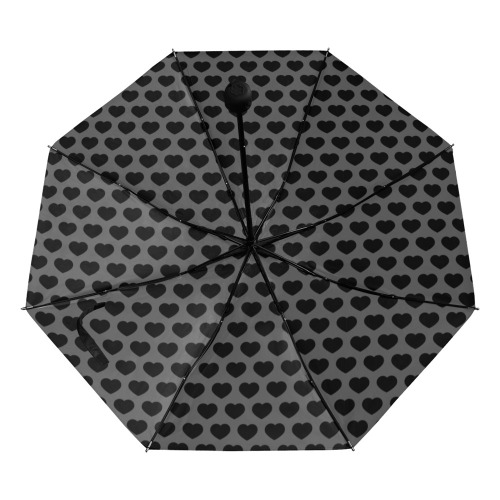 Black hearts pattern Anti-UV Foldable Umbrella (Underside Printing) (U07)