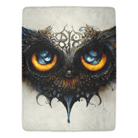 Mystical Owl Eyes Fleece Blanket 60x80