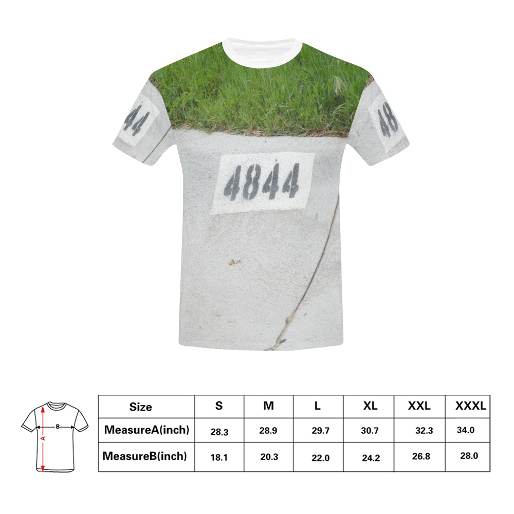 Street Number 4844 with white collar All Over Print T-Shirt for Men (USA Size) (Model T40)