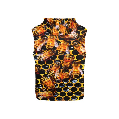 BEES All Over Print Sleeveless Hoodie for Kid (Model H15)