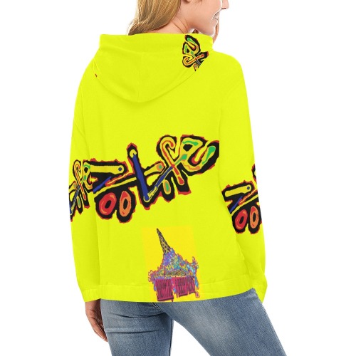 ZL.LOGO.yel All Over Print Hoodie for Women (USA Size) (Model H13)