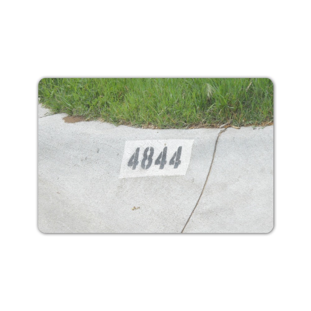 Street Number 4844 Doormat 24"x16" (Black Base)