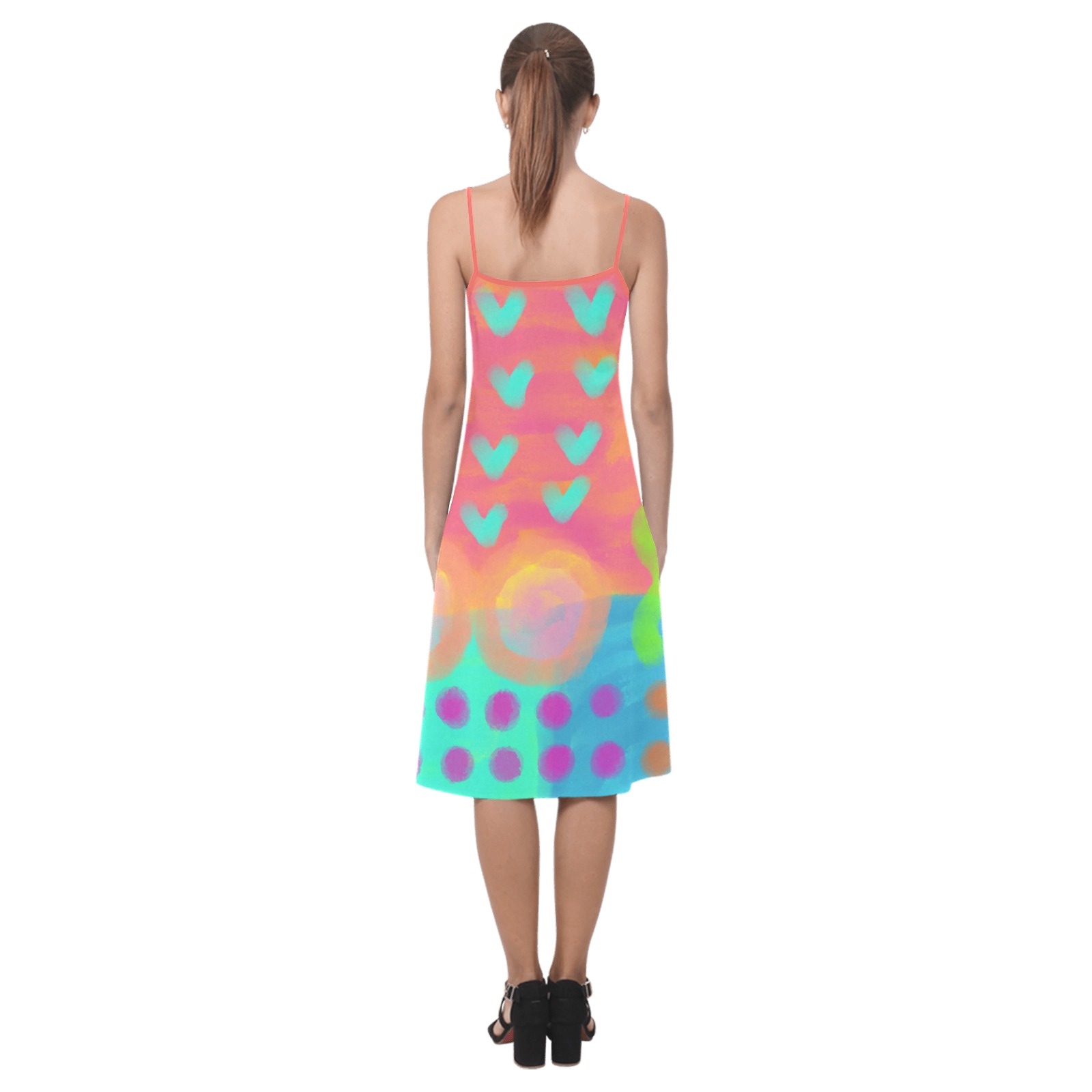 Funky Abstract Wearable Art Alcestis Slip Dress (Model D05)