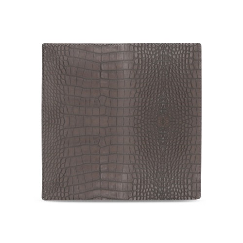 Alligator Brown Leather Print Women's Leather Wallet (Model 1611)