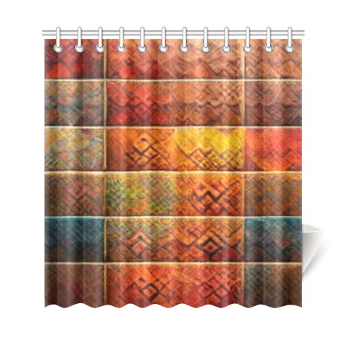 colourful brick Shower Curtain 69"x72"