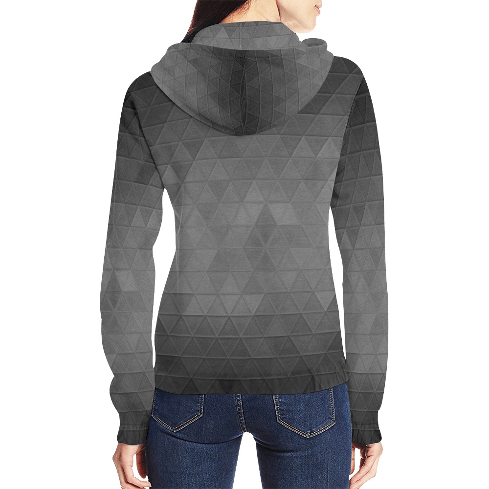 mosaic triangle 15 All Over Print Full Zip Hoodie for Women (Model H14)
