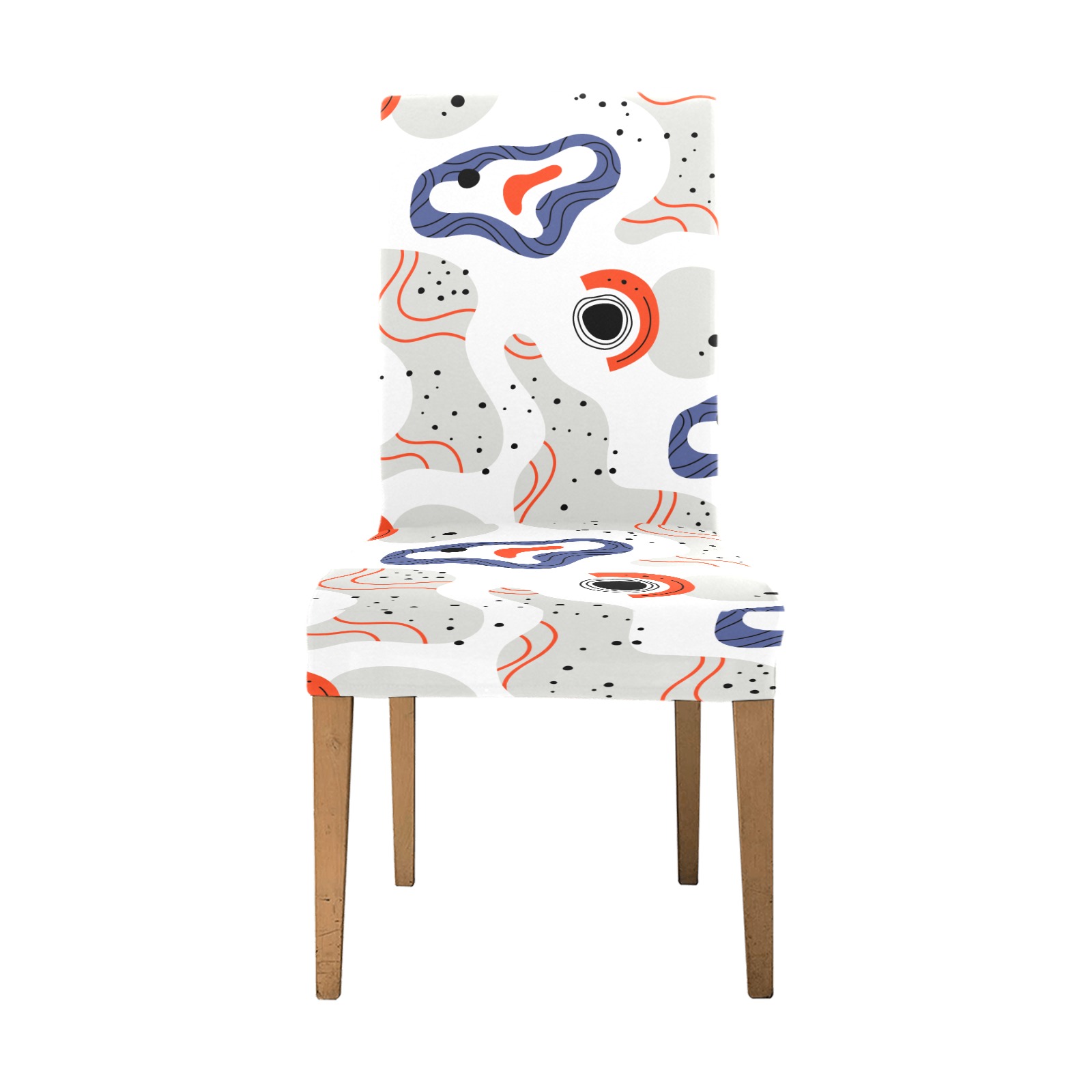 Elegant Abstract Mid Century Pattern Chair Cover (Pack of 4)