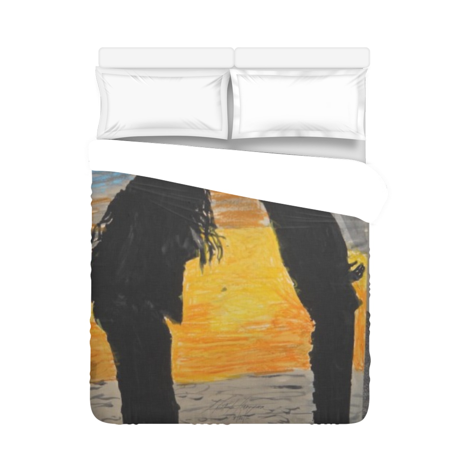 young sunset lovers Duvet Cover 86"x70" ( All-over-print)