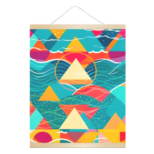 Abstract Mountains and River