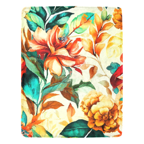 flowers botanic art (1) blanket Ultra-Soft Micro Fleece Blanket 54"x70"