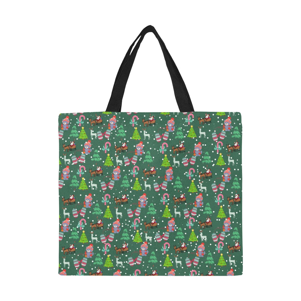 Merry christmas All Over Print Canvas Tote Bag/Large (Model 1699)