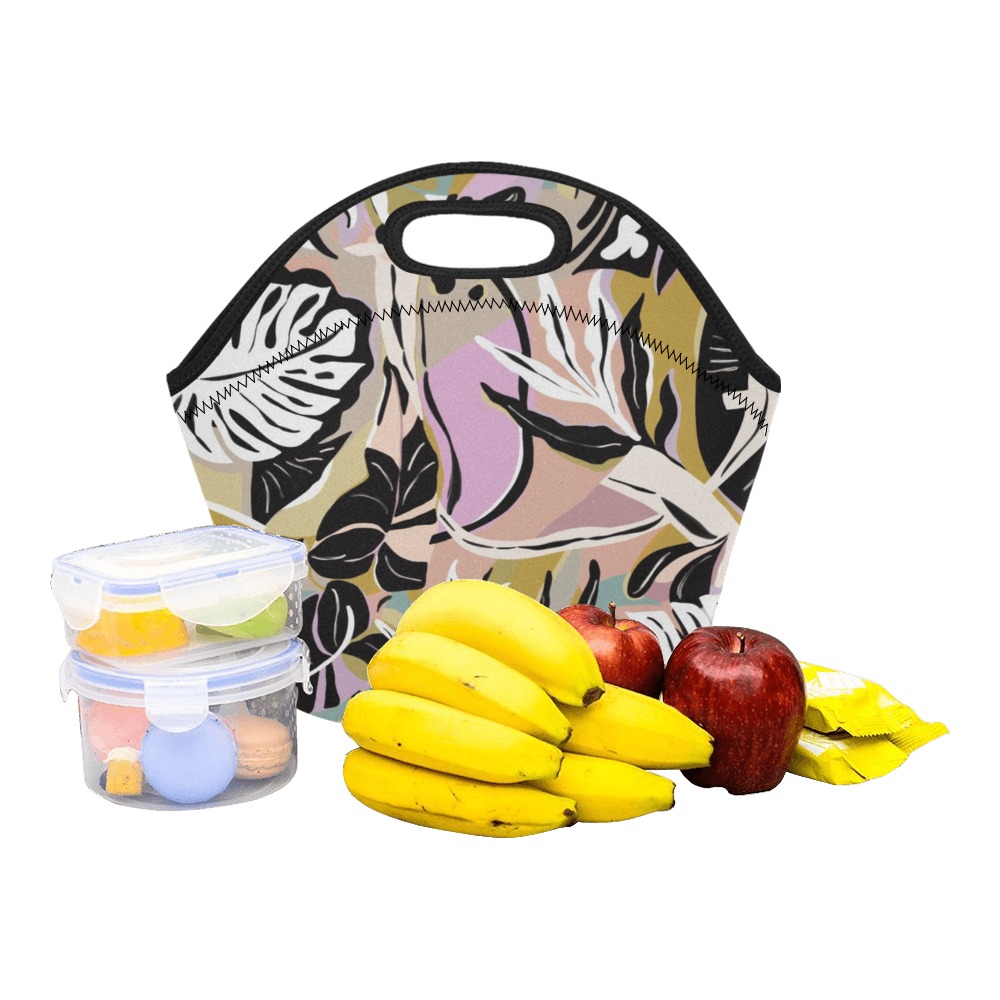 Tropical modern simple graphic Neoprene Lunch Bag/Small (Model 1669)
